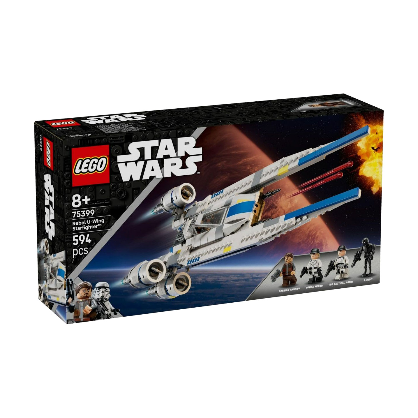 Конструктор LEGO Star Wars Повстанський винищувач U-Wing, 594 деталі, від 8 років (75399)
